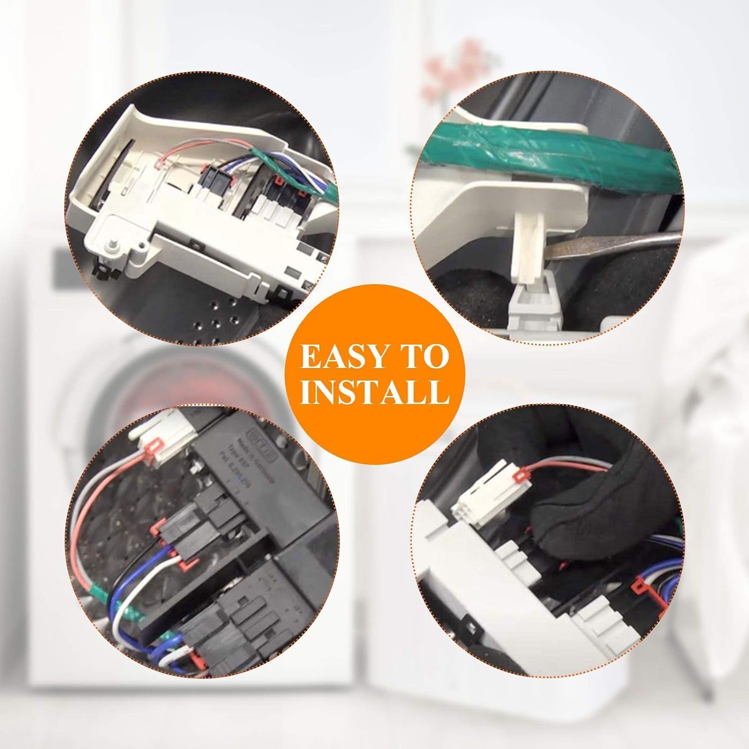 Upgraded 8182634 461970200692 Washer Door Lock Switch (O-E-M) for Whirl.Pool Ken.More - Heavy Duty Replacement Switch- Replaces WP8182634 DC64-00519B DC64-00519D by TOMOON