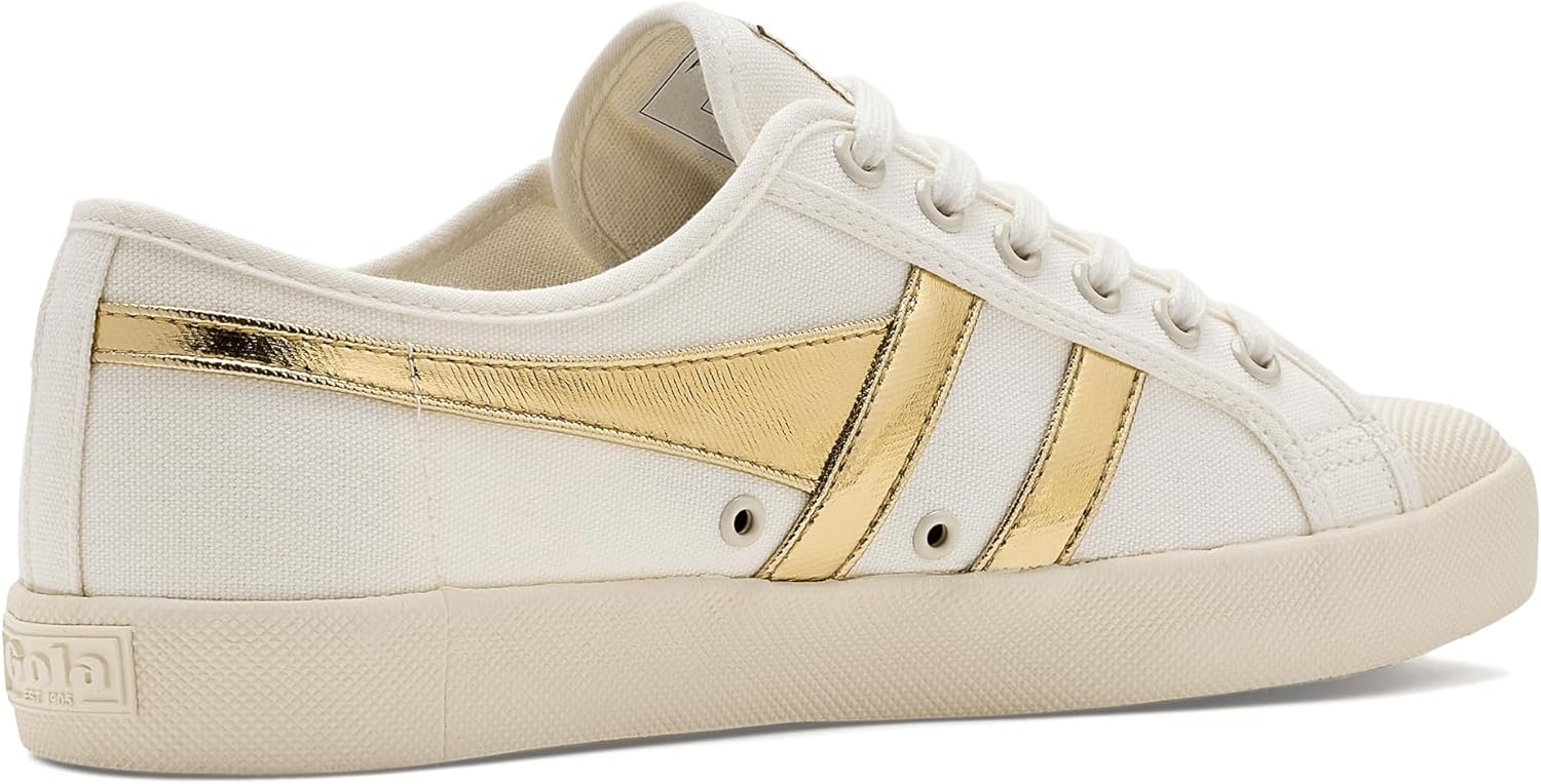 Gola, Women's, Coaster, Off White/Gold, 8.5, Medium