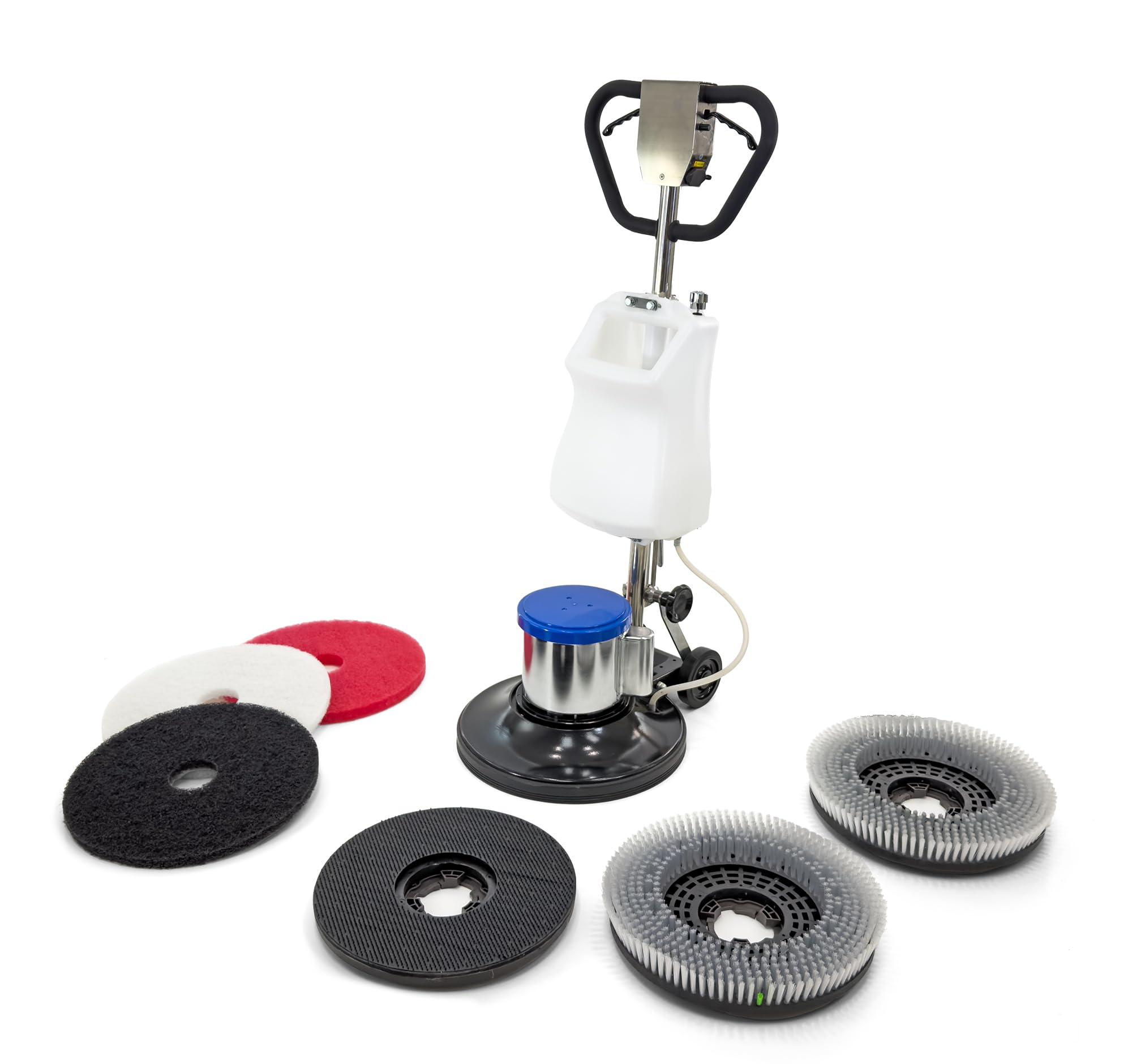 Industrial 17" Floor Buffer Polisher Machine | 1200W Heavy Duty Metal Body & Handle | Multi-Functional Commercial Floor Scrubber | Includes Full Attachment Kit