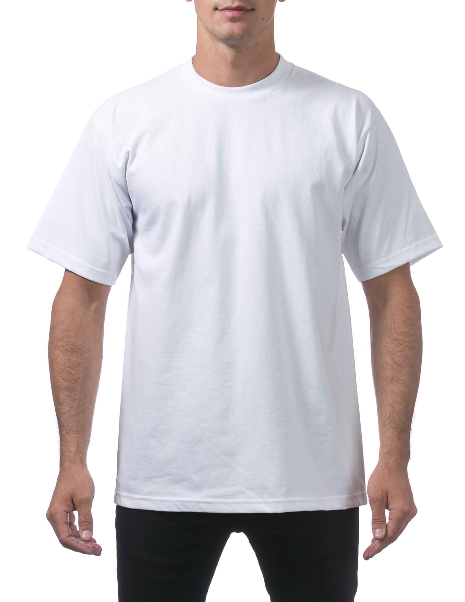 Pro Club Men's Heavyweight Cotton Short Sleeve Crew Neck T-Shirt Regular Fit