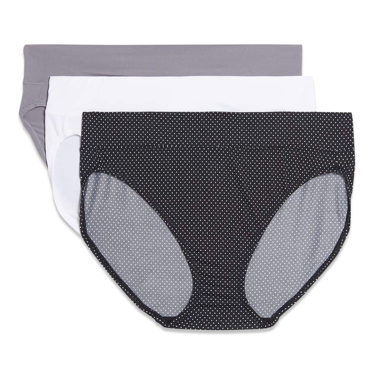 Warners Womens Blissful Benefits Dig-Free Comfort Waistband Microfiber Hi-Cut 3-Pack 5138w
