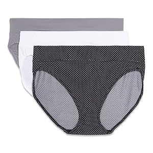 Warners Womens Blissful Benefits Dig-Free Comfort Waistband Microfiber Hi-Cut 3-Pack 5138w