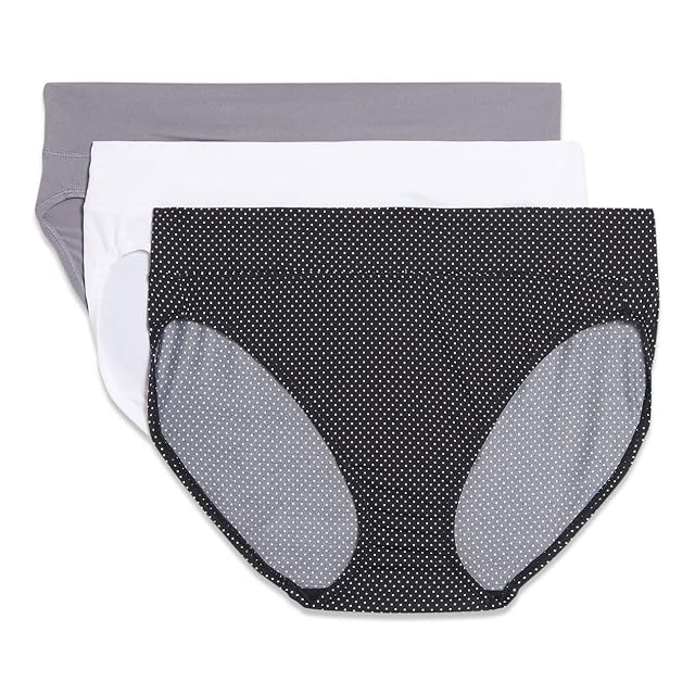 Warners Womens Blissful Benefits Dig-Free Comfort Waistband Microfiber Hi-Cut 3-Pack 5138w