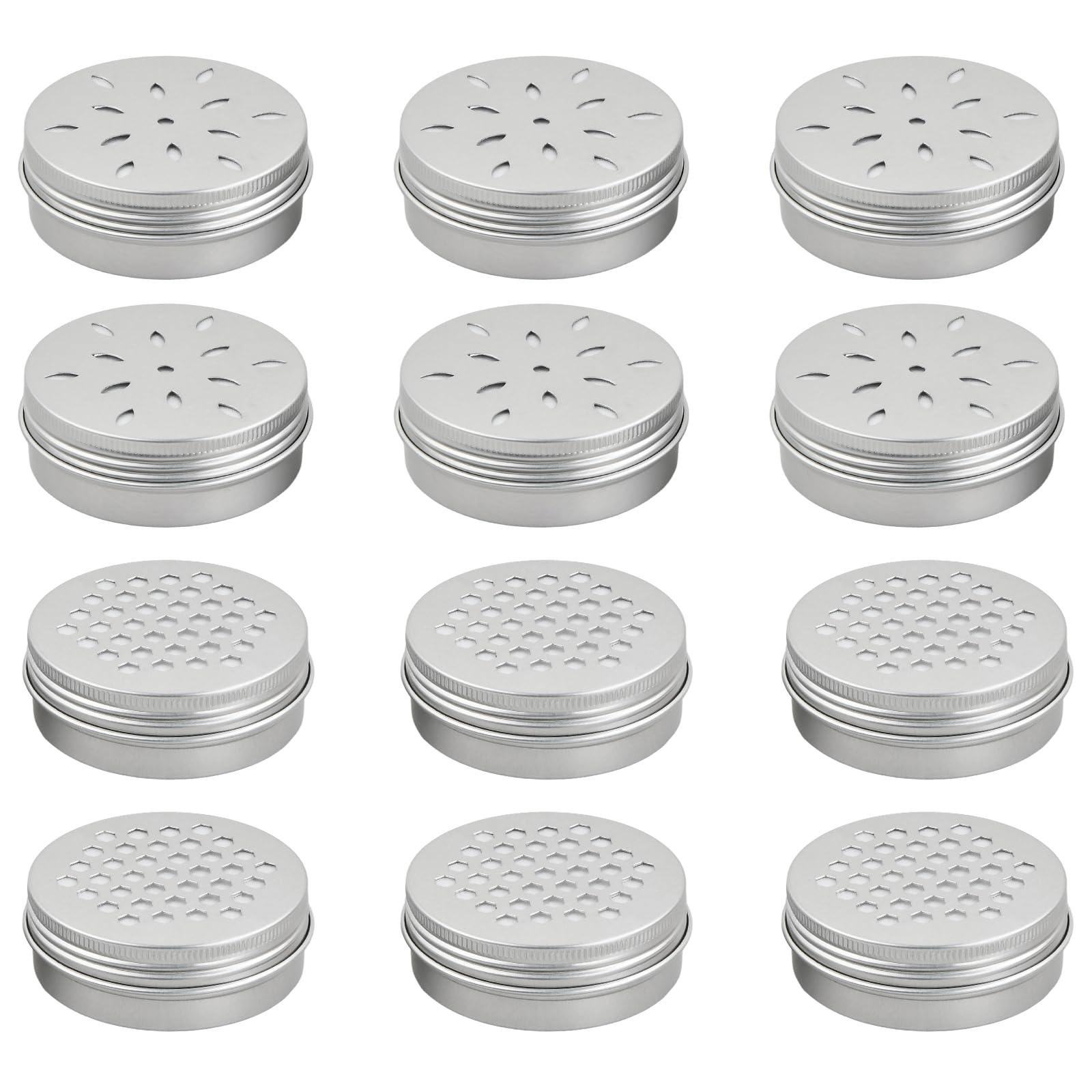 Lot de 12 Boîte de Dressage à l’Odeur – Kit entraînement Nez Chien, Boîtes à Parfum en Aluminium pour Activités de Reniflement, Détection d’odeurs et Stockage Aromatique (Argenté)