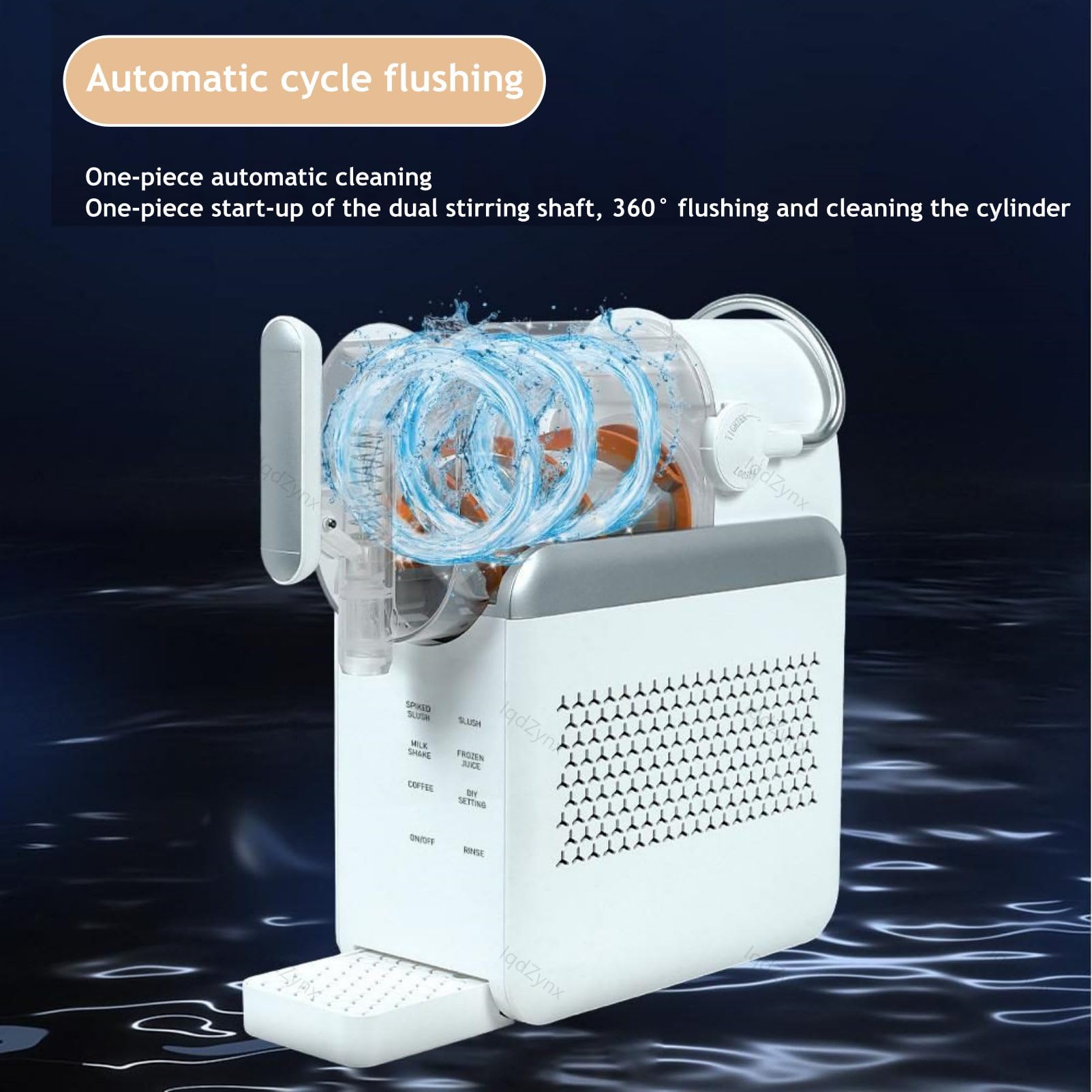 Machine à Granita pour la Maison : sans Glace, 5 programmes prédéfinis, écran LED, Nettoyage Automatique. Idéale pour Margaritas, Smoothies et Milkshakes. Black