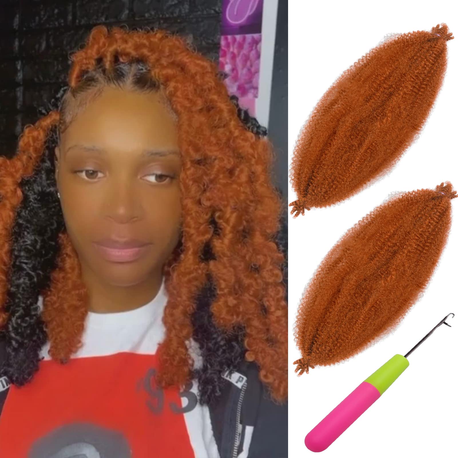 Buy 12 Inch 350 Marley Hair Springy Afro Twist Hair 2 Packs Pre Fluffed