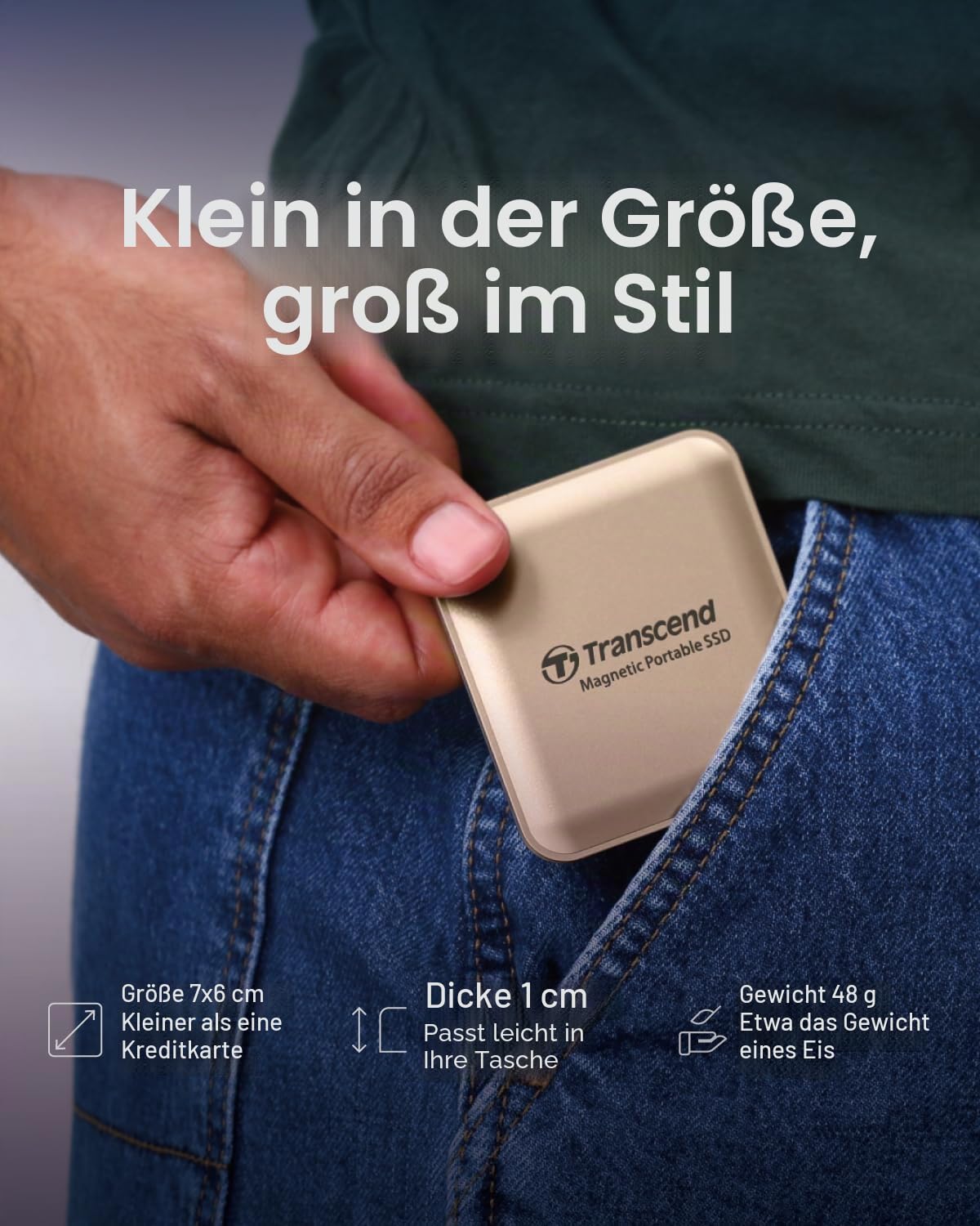 Transcend ESD420G 4TB USB 3.2 Gen2 20Gbps USB-C Magsafe External SSD 4K ProRes Record for iPhone 17, 16, 15 TS4TESD420G