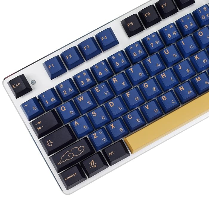 Buy MOLGRIA Blue Samurai Keycaps, 129 Set PBT KeyCaps for Gaming Keyboard, Cherry Profile Dye