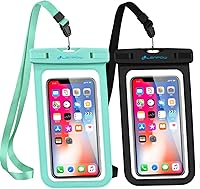 Vista 12 de Funda universal impermeable para teléfono, paquete de 4 unidades IPX8 a prueba de agua, bolsa seca transparente para teléfono celular