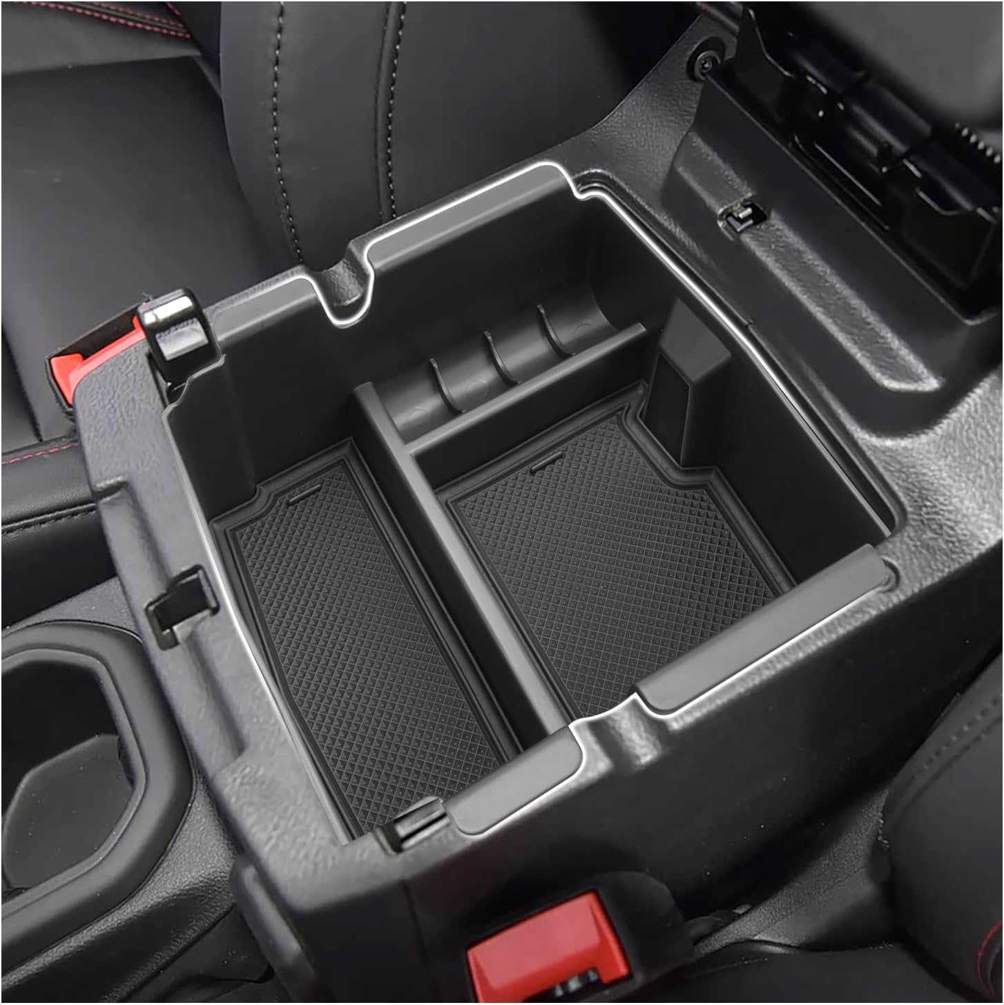 SXCY for 2025 2026 Mini Cooper Center Console Organizer [F65 F66 Gas Version Only] for 2025 2026 Mini Cooper Accessories Front Center Console Tray 2026 Cooper Armrest Console Organizer Storage
