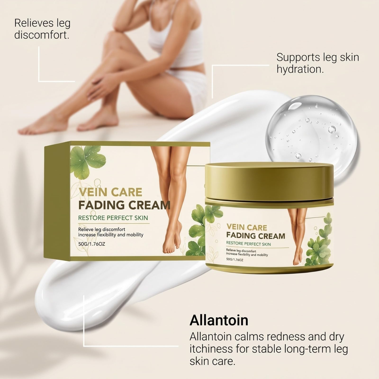 Varicose Vein Repair Cream, Leg Care Cream, Improves Blood Circulation