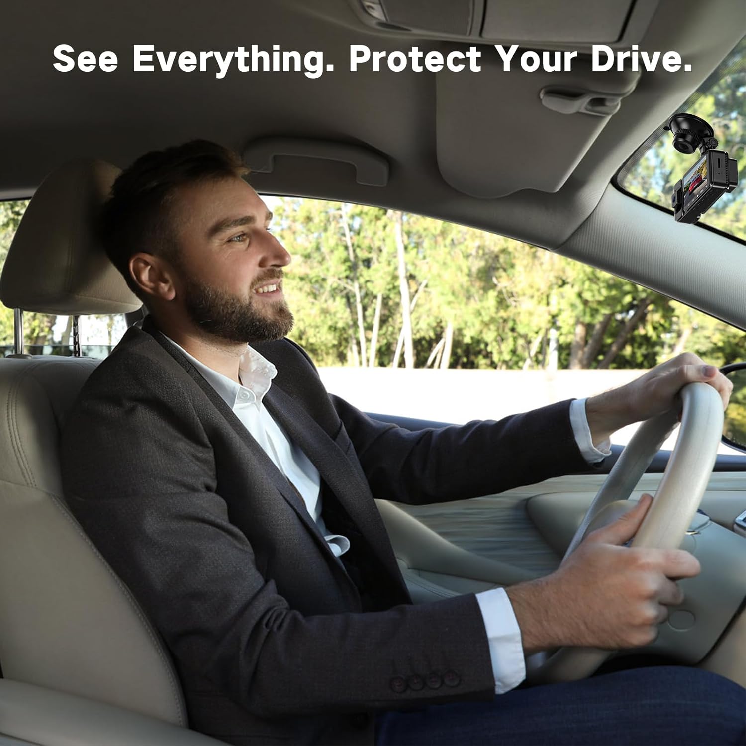 Dash Cam 3 Channel Front and Rear and Inside, 4K UHD 360 Dash Camera for Cars with 64GB Card, Car Cameras Dash Cam with, 5GHz WiFi, G-Sensor, Loop Recording, 24H Parking Monitor, Night Vision - Image 8