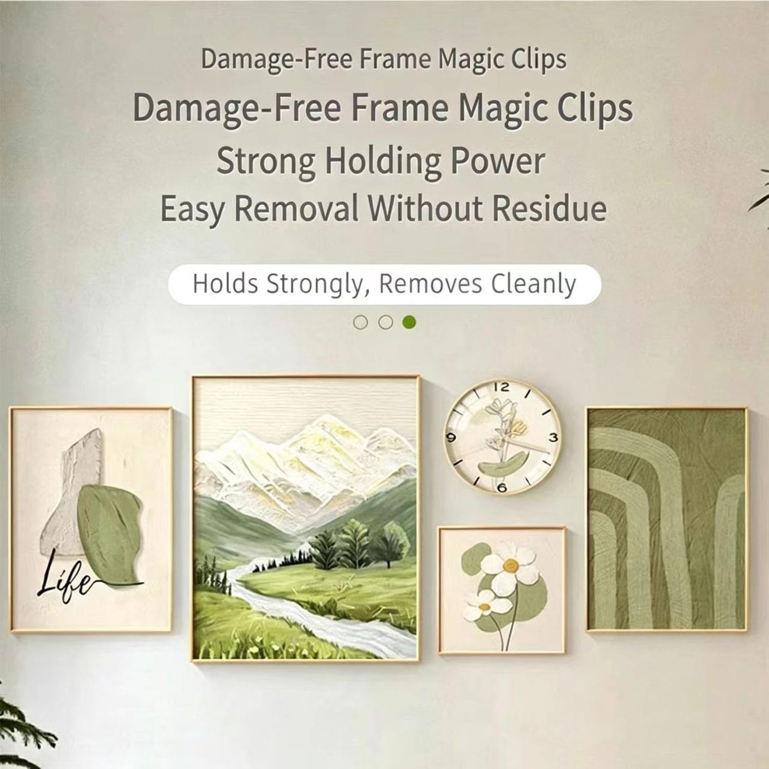 48 Pairs (96 Packs) Heavy Duty Picture Hanging Strips - Self-Adhesive Wall-Friendly Hooks, No Nails Required for Easy and Secure Hanging