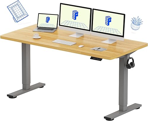 Miniatura 46 de FLEXISPOT EN1 - Escritorio eléctrico de altura ajustable de una pieza de 48 x 30 pulgadas para oficina en casa (marco plateado + parte superior