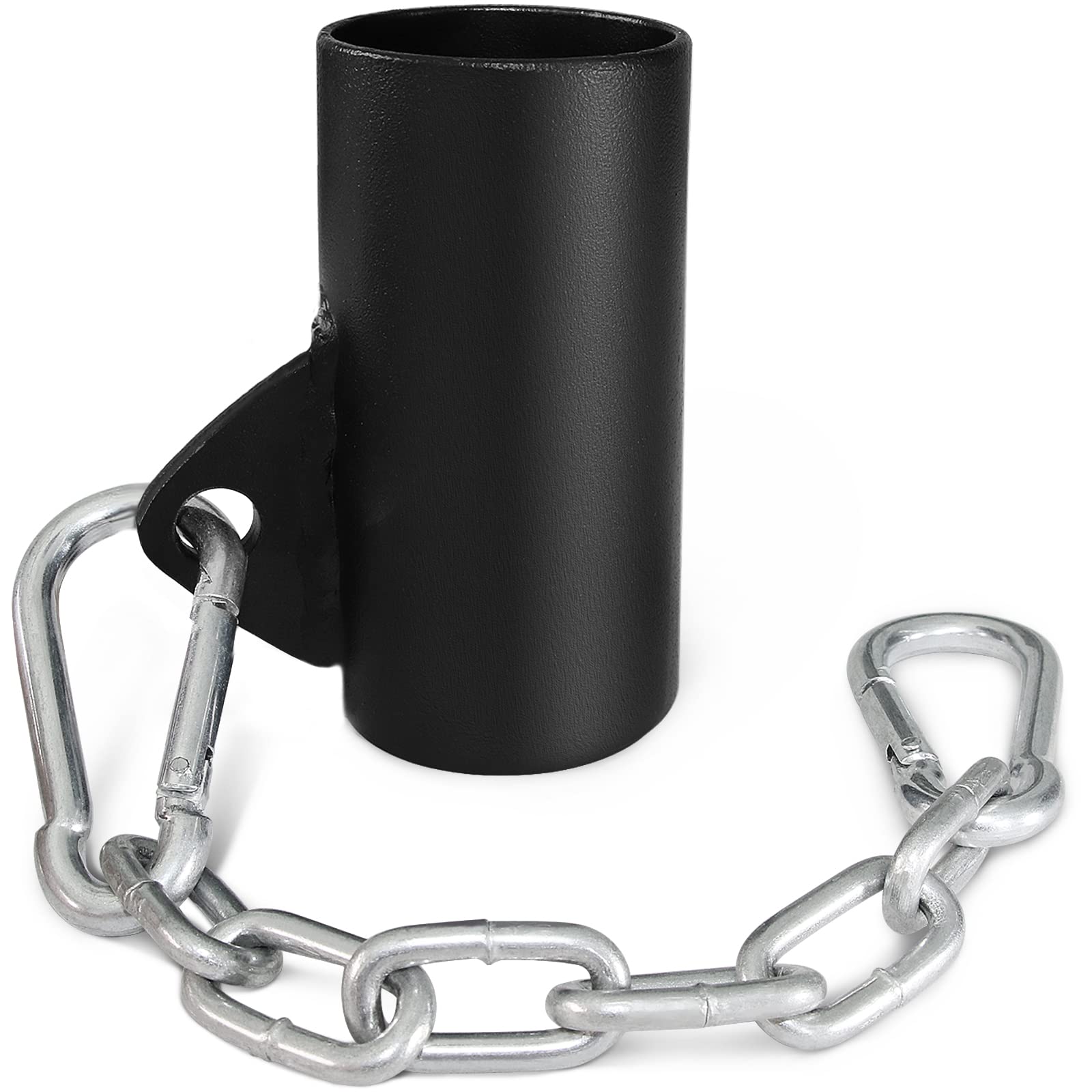 A2ZCARE Single Arm Landmine Handle and Eyelet Landmine Attachment with Chains - Fits 2-inch Olympic Bar - Suitable for Landmine Rows, Back Exercises and Strength Training (Eyelet)