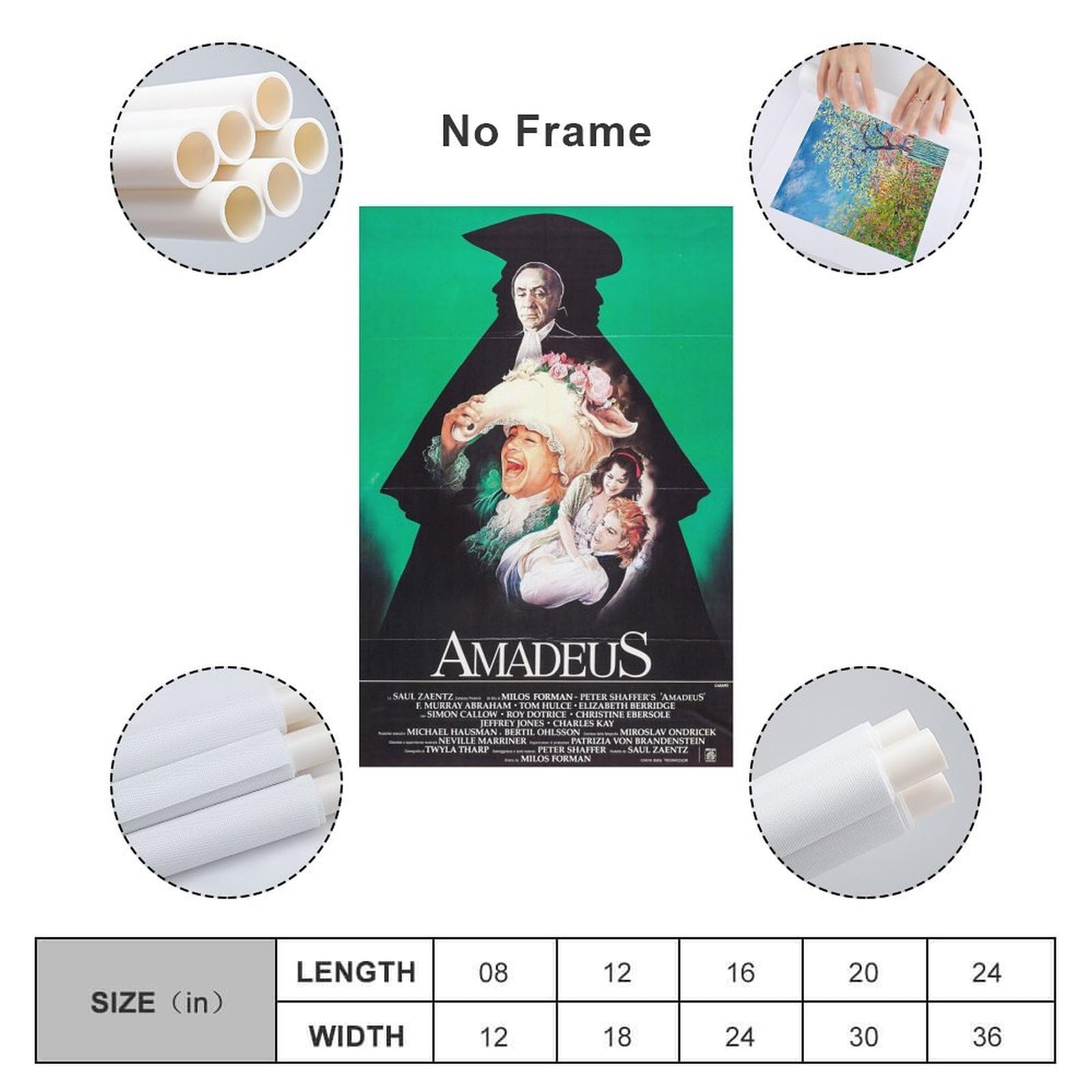 Amazon.co.jp: アマデウス 映画ポスター Amadeus キャンバス 芸術 