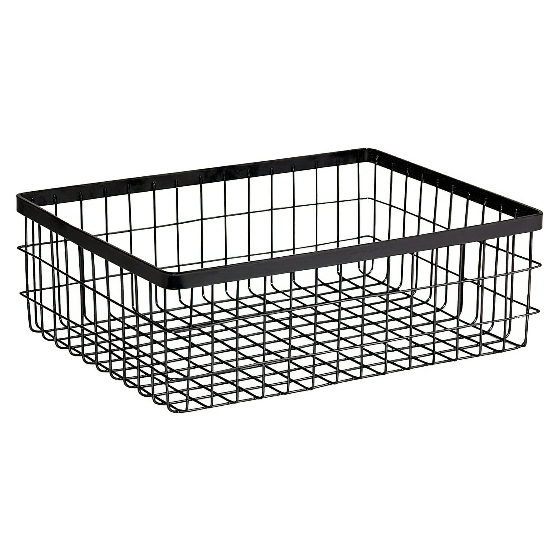 G.E.T. WB-1294-MG Rectangular Metal Storage Wire Basket for Pantry, Produce and More, 9" x 6" x 4"