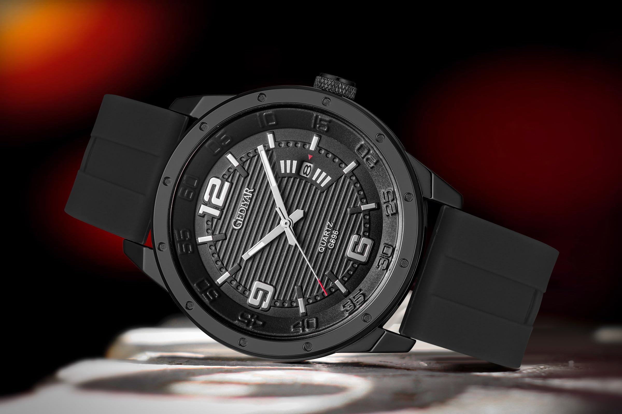 Reloj analógico de moda para hombre, reloj de cuarzo impermeable con correa de silicona, diseño único para hombre, militar, deportes, calendario, fecha, reloj de pulsera grande