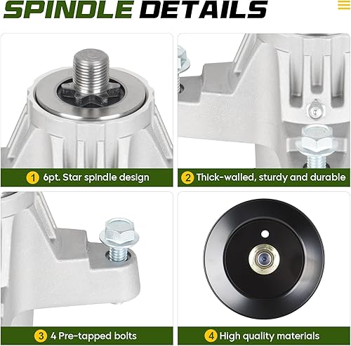 Miniatura 3 de 618-05137 Conjunto de husillo 918-05137 119-8445, 54" para cortacésped de giro cero, apto para Cub Cadet RZT-L54 RZT-S54, para Columbia ZT-L54