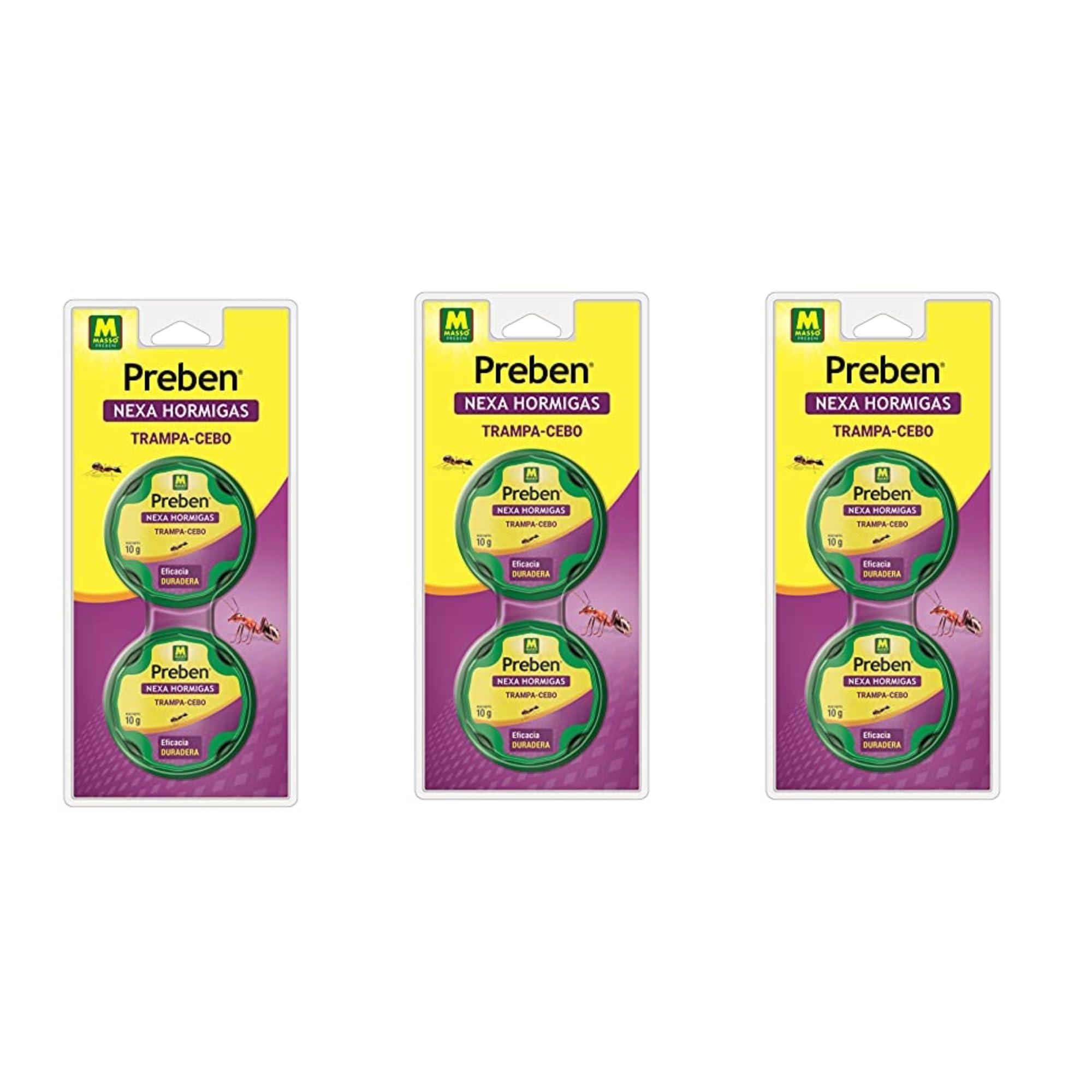 Pack 9 Unidades Nexa Hormigas Trampa Cebo Hormigas 2x10g. Trampa Cebo para Interior. Elimina el Hormiguero. Atrae y Elimina Las Especies de Hormigas Negras.