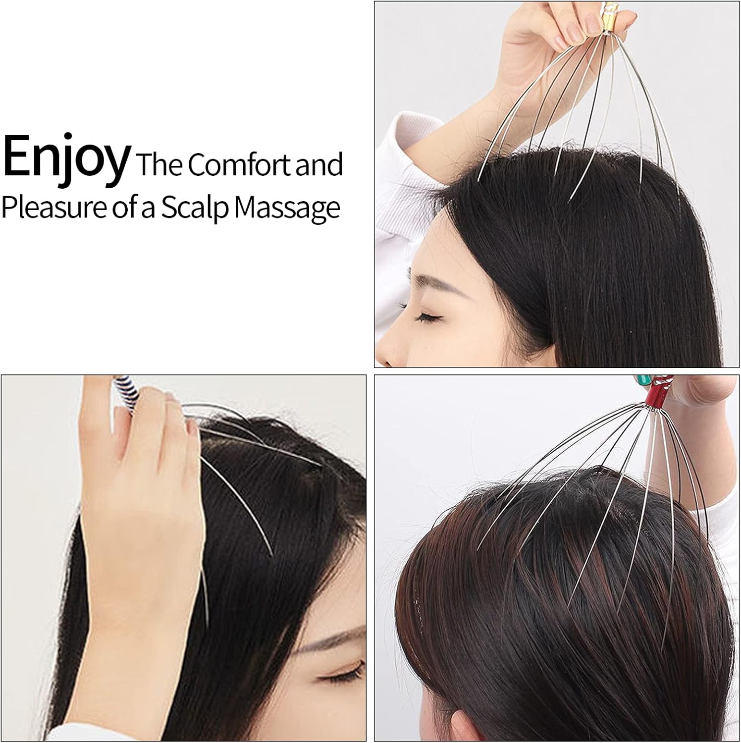 Head Scalp Massager, Head Scratcher with Multiple Fingers for Relaxation, Head Massage Tool
