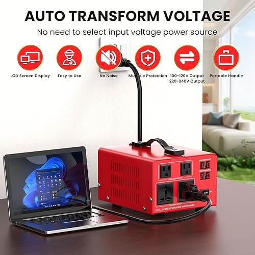 Miniatura 5 de Convertidor de potencia del transformador de voltaje de 1500 W (110 V a 220 V, 220 V a 110 V) convertidor elevador hacia arribaabajo 110120 voltios