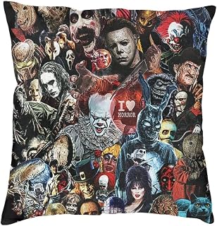 The Beach Stop Horror Movie Themed Cushion Cover | Unique Home Decor Inspo Gift Idea | 45x45cm 18x18” | Horror Themed