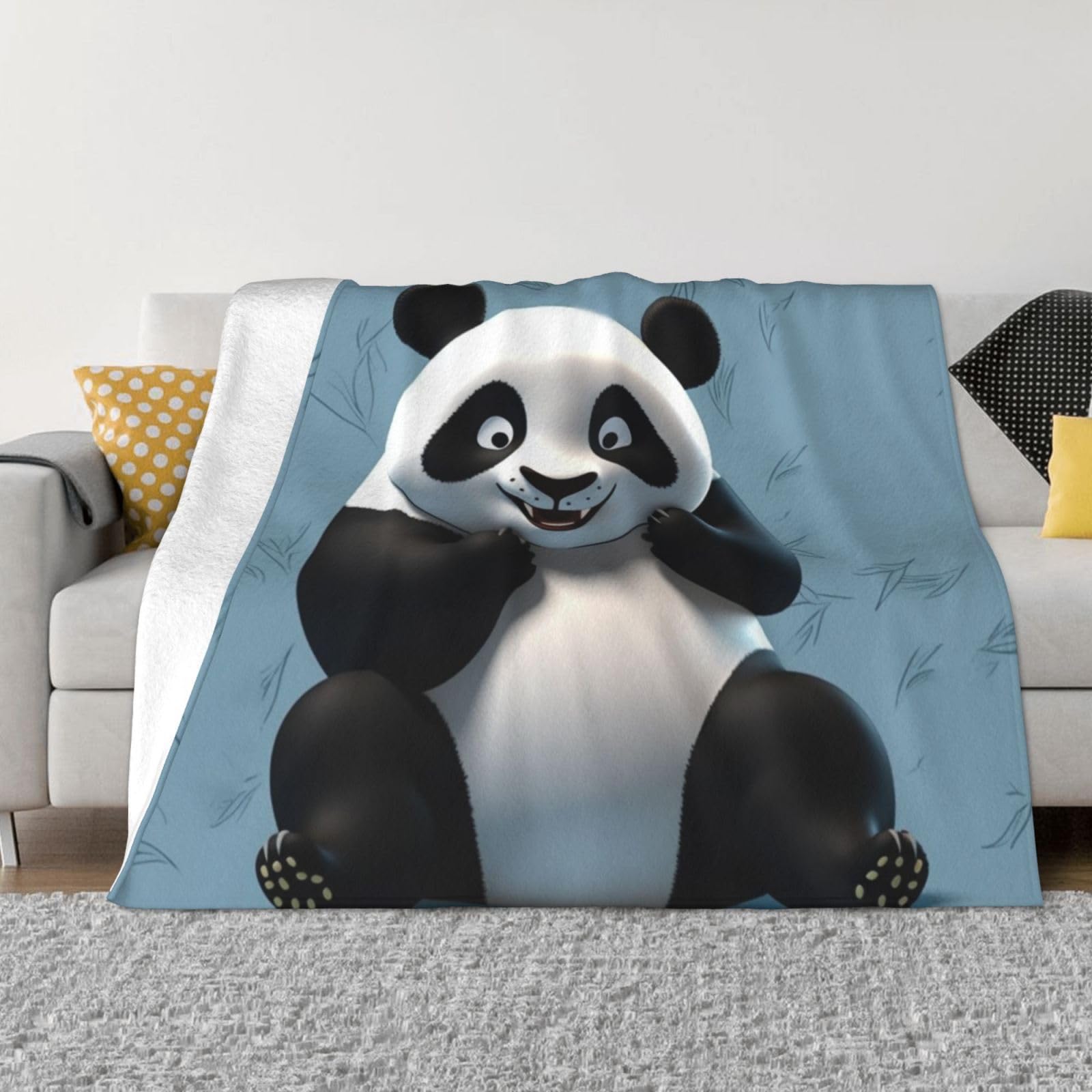 Couverture polaire panda légère et chaude contre les nuits fraîches
