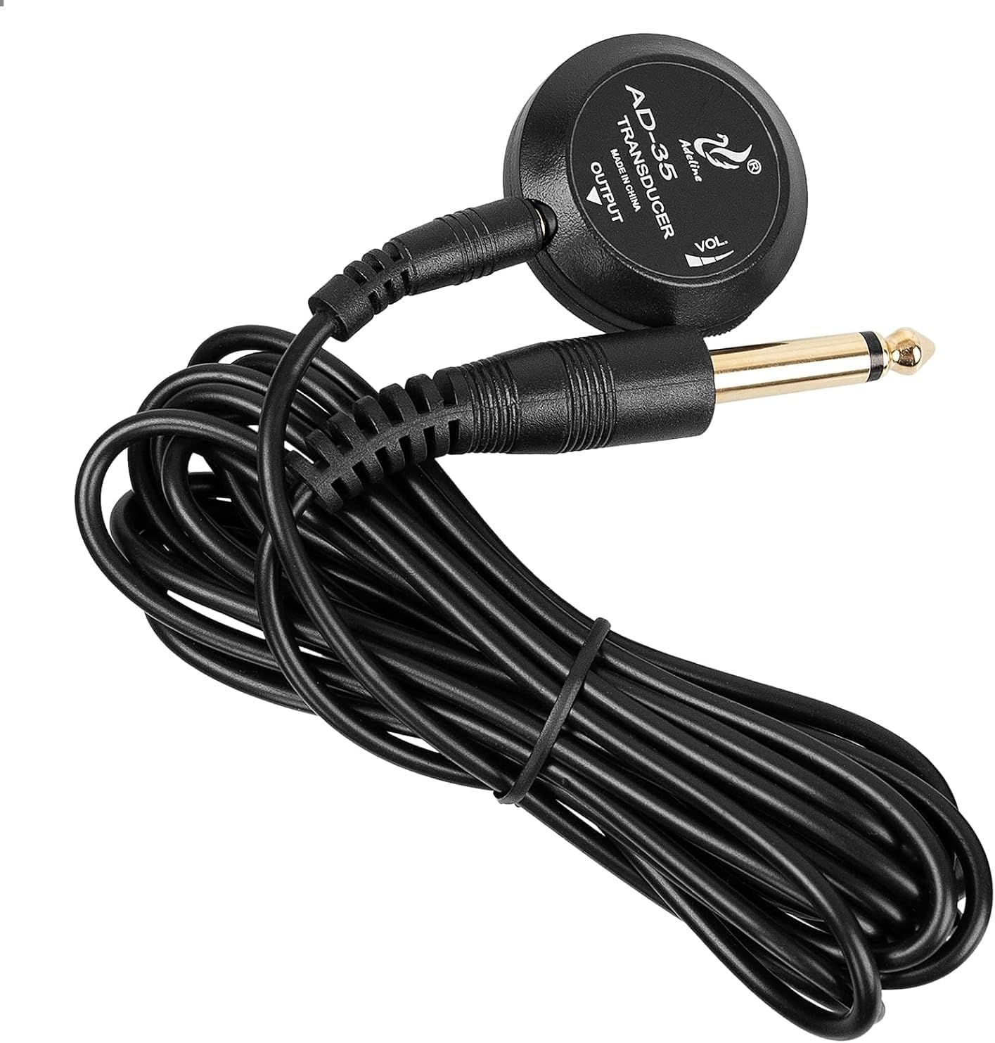 Adeline AD-35 Mini Piezo Pickup Contact Microphone Transducer with 3 Meters Cable for Acoustic Classical Folk Guitar