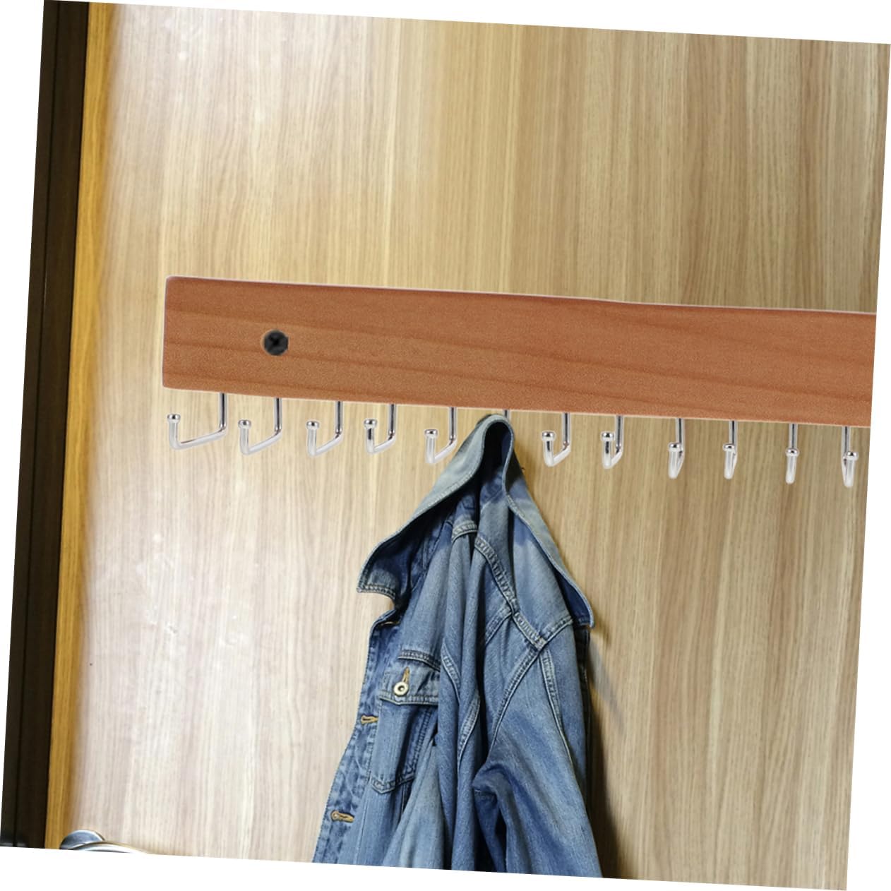 Happyyami Tie Rack Wall Mount Tie and Belt Organizer 2 Pack Closet Holder for Neckties Belts and Small Accessories Space Saving Storage for Bedroom Entryway 14.37 X 3.14 X 2.95 in