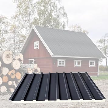 Heavy-Duty Weatherproof Metal Roofing Panels for Mobile Homes & Sheds, Cladding & Walling Sheeting, Side Board Tiles for Chicken Coops Gray, 1.1m/3.6ftGray,0.9m/3ft