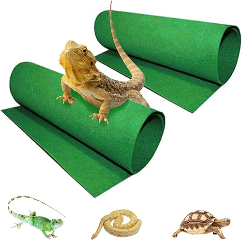 Vista 13 de Tfwadmx Alfombra de reptil para mascotas, forro de terrario para mascotas, tapete de sustrato, ropa de cama, suministros de reptiles para terrario