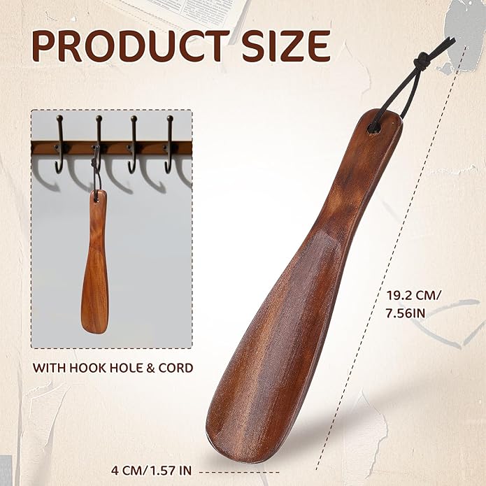 Calzador de Madera 19.2 cm para Hombres Mujeres Niños miniatura 2