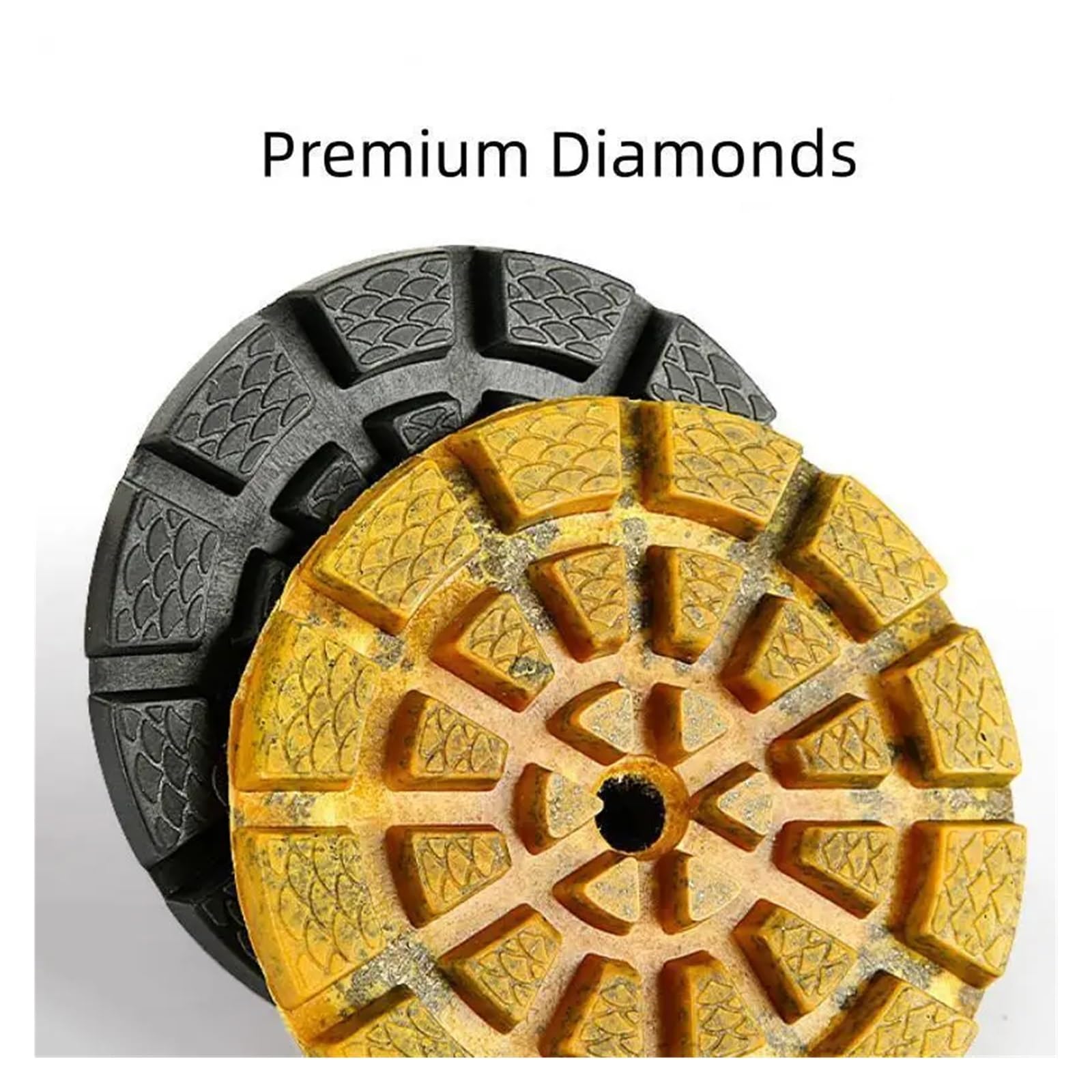 4 unids/set de almohadillas pulido pulgadas for suelo hormigón, discos molienda húmedos gruesos mármol, piedra lijado escalonada 100mm