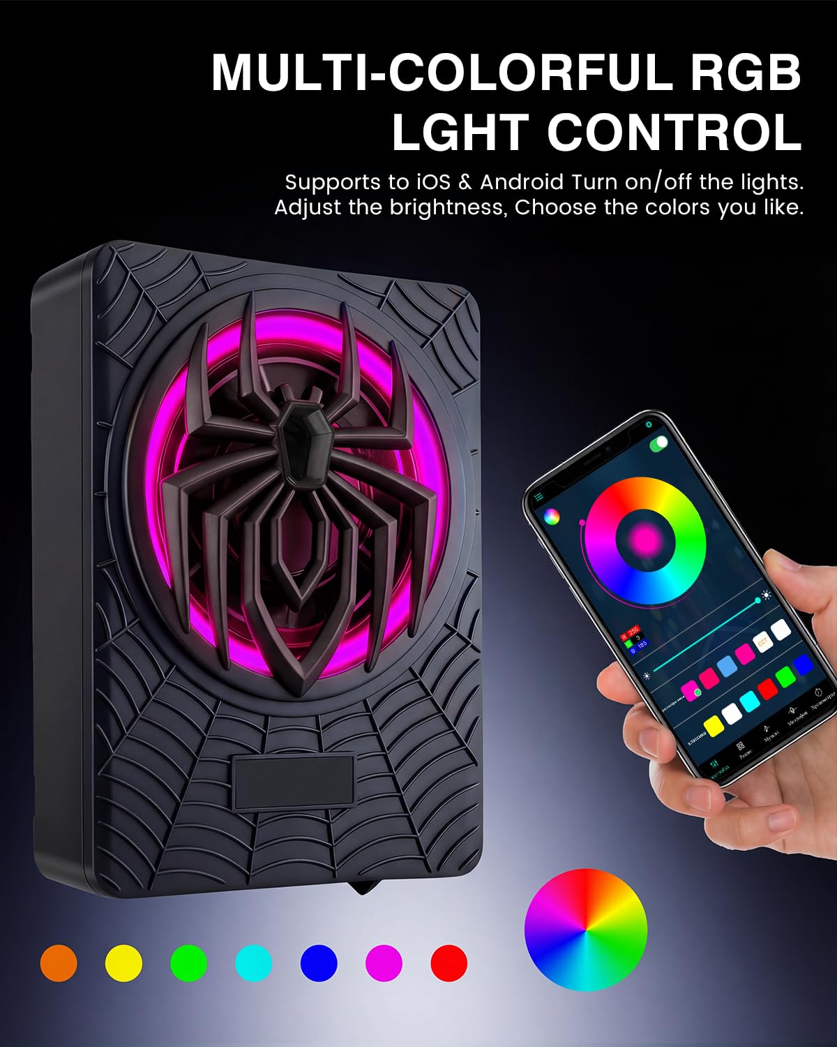 Subwoofer activo para automóvil, montable bajo los asientos, potencia máxima de 1200W, 10", módulo amplificador integrado, subwoofer compacto, iluminación ambiental RGB controlada por aplicación