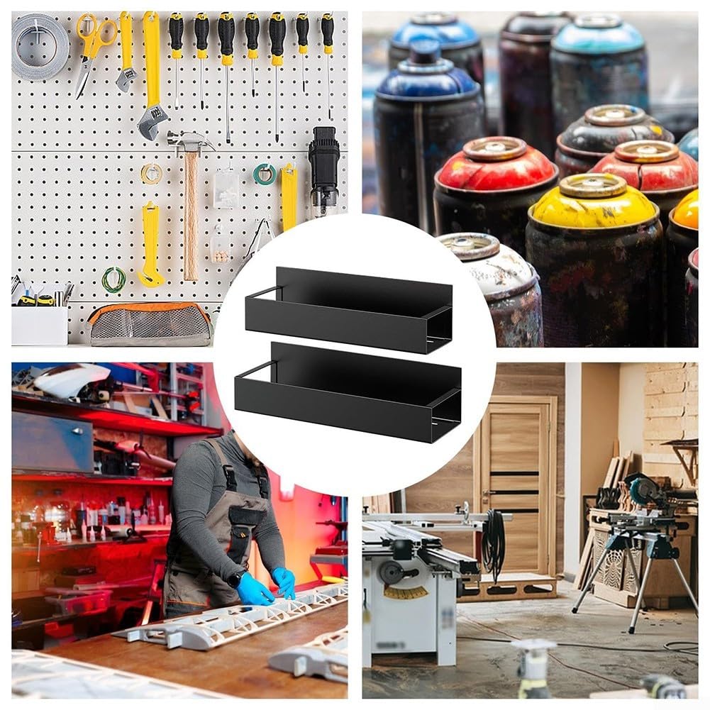 Zilimontt Lot de 2 supports magnétiques pour boîte à outils, organiseur de bouteilles en acier au carbone avec aimant puissant pour rangement de garage et d'atelier