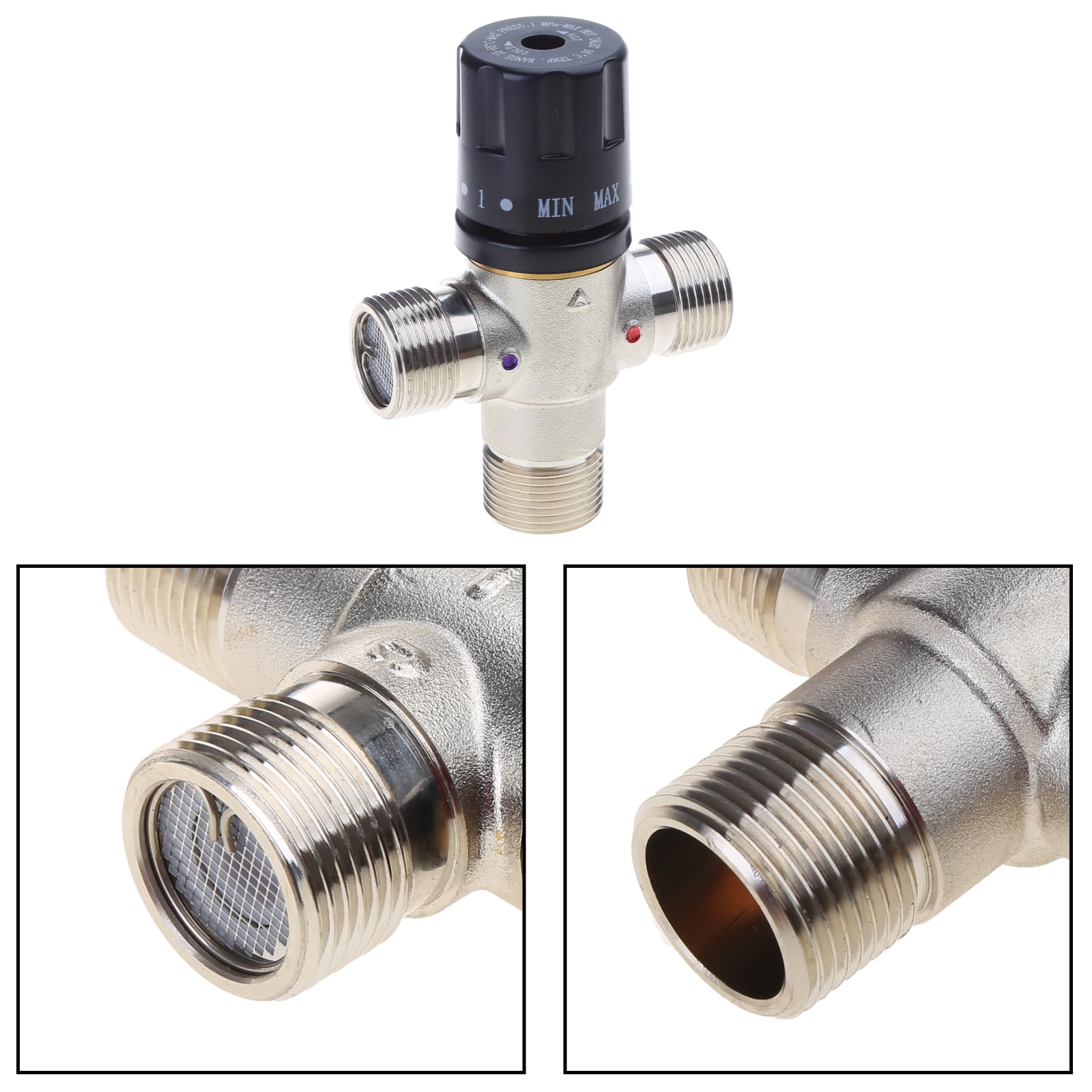 Valvola miscelatrice termostatica 3/4 "DN20 Termostato per Riscaldamento Solare TMV Valvola miscelatrice termostatica Valvola a Pressione