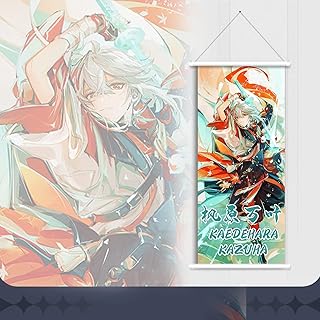 Anime Kaedehara Kazuha Poster Anime Kaedehara Kazuha Scroll Poster Anime Game Hanging Wall Art Premium Artistic Canvas for...