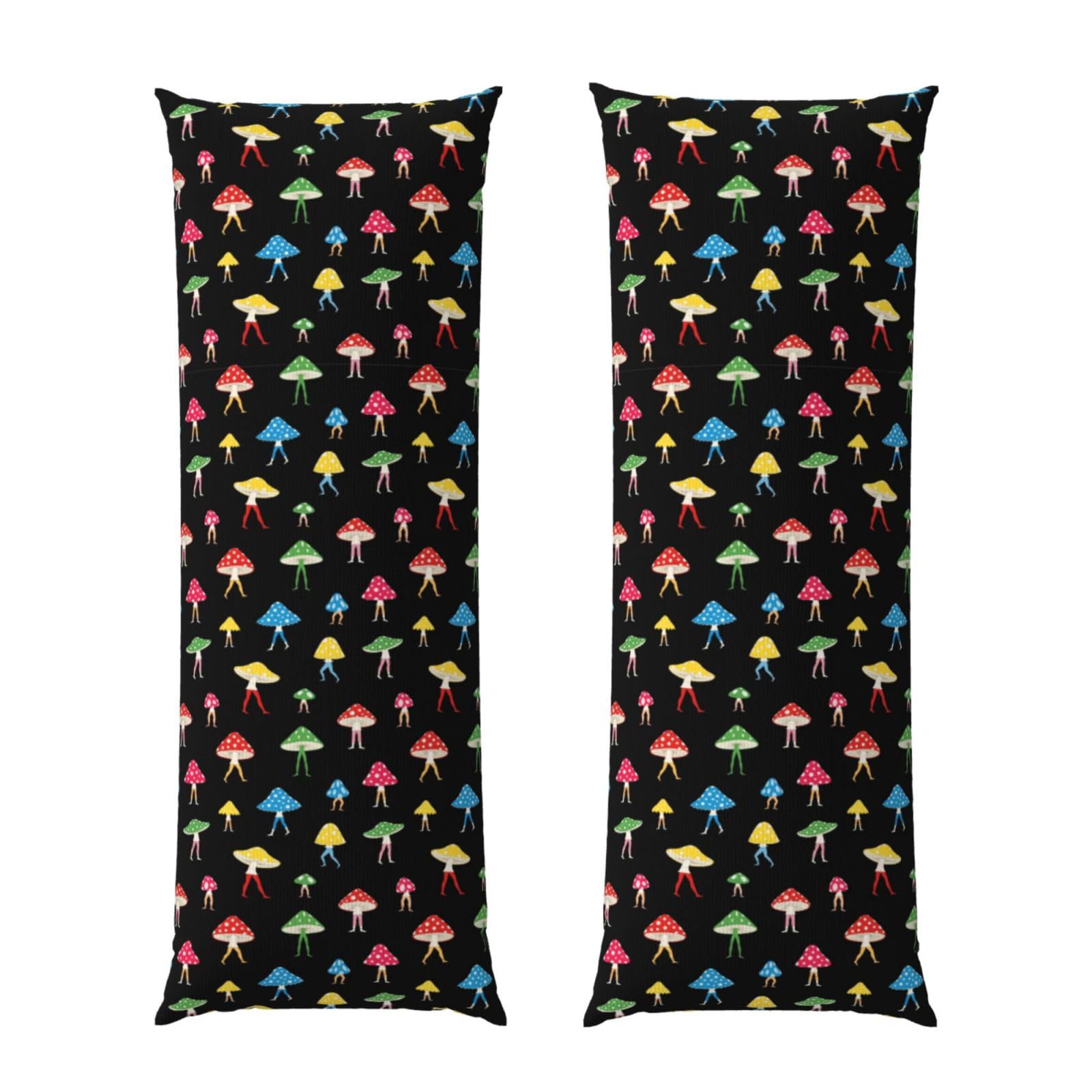 Body Pillow Protector 20x60 Various Mushrooms Ladies Unique Mushroom, Ultra Soft Zippered Pillow Cover, Breathable Cozy Fabric, Machine Washable for Bed Sofa Couch