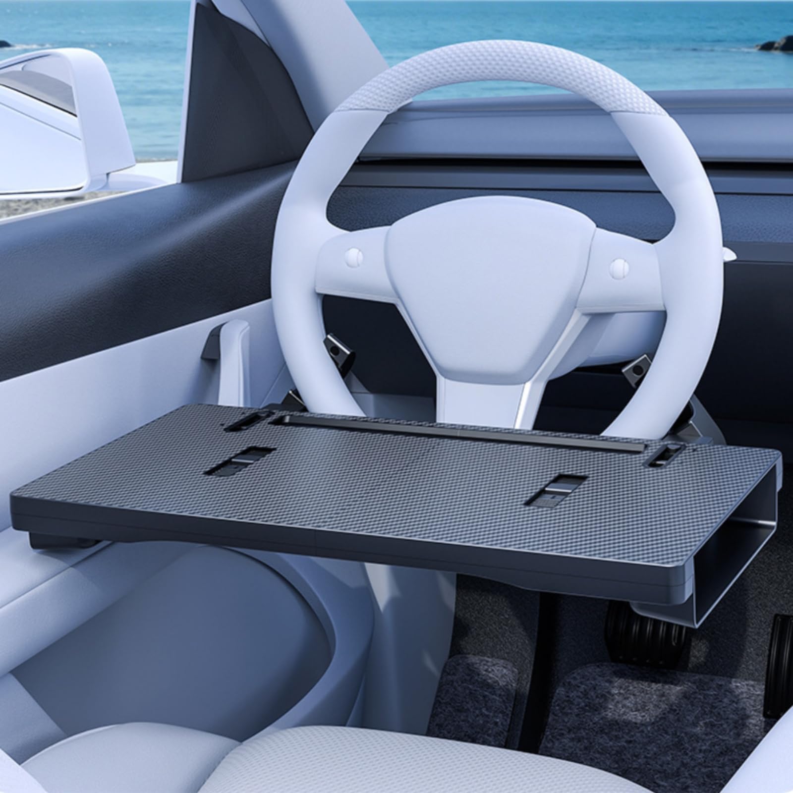 Tavolo Multifunzione per Auto con Scomparti Facile da Pulire Universale