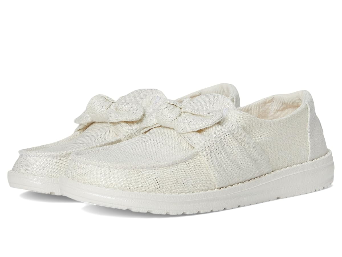 Amazon.com | HEYDUDE Women's Wendy Bow Shimmer Metallic