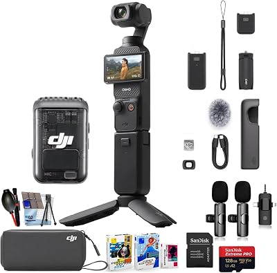 DJI Osmo Pocket 3 Creator Combo, 1'' CMOS, 4K Resolution/120 - best psus content creation