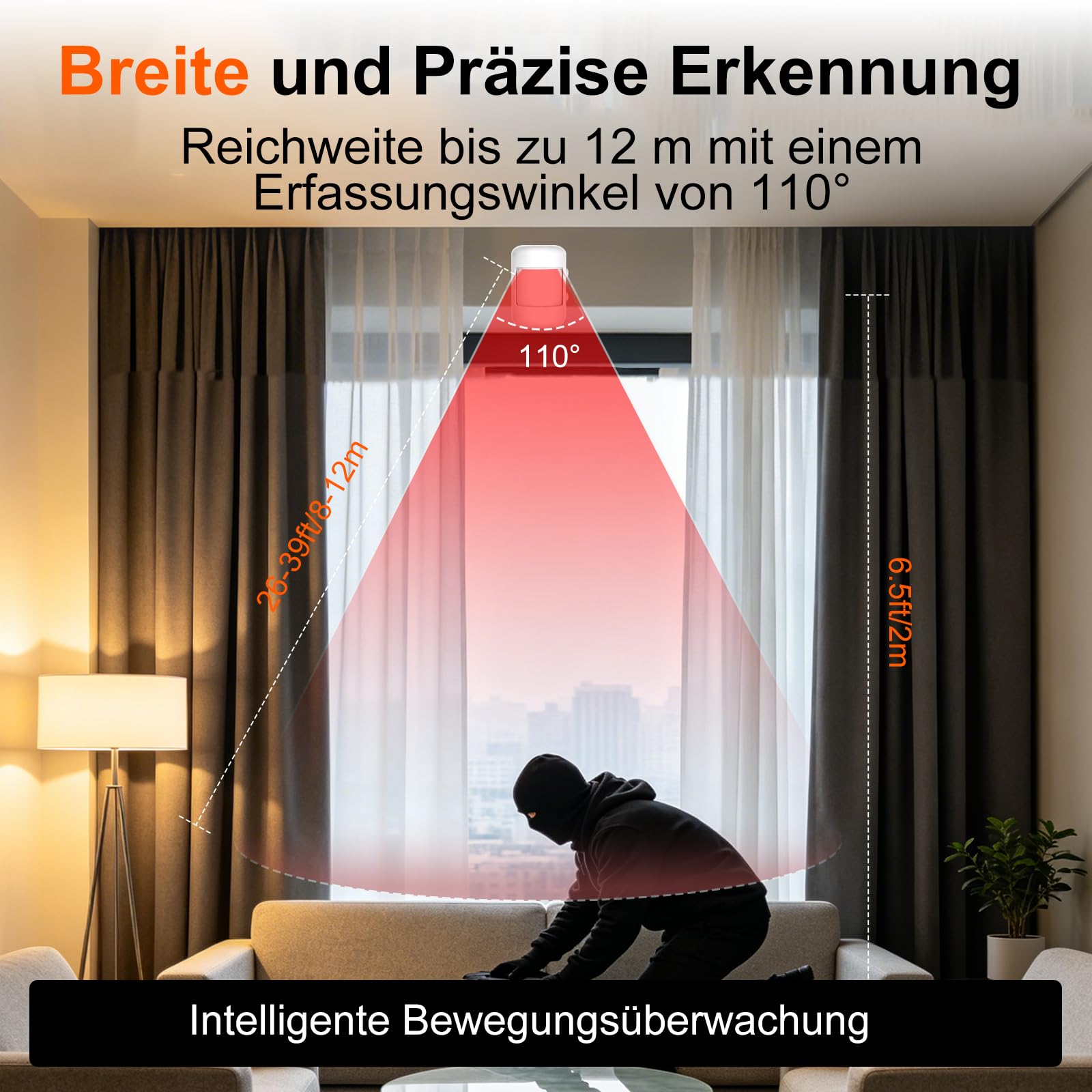 XUK 4,3'' Alarmanlage Haus & Wohnung ohne ABO, 4G + WLAN (2,4 GHz), Alarmsystem mit App, Alexa & Google kompatibel, erweiterbar (13-teiliges Set)