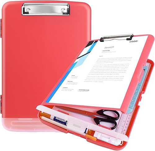 Miniatura 8 de TFDLCG Portapapeles con almacenamiento, portapapeles de lactancia de alta capacidad con apertura lateral y soporte para bolígrafos, tableros de clip