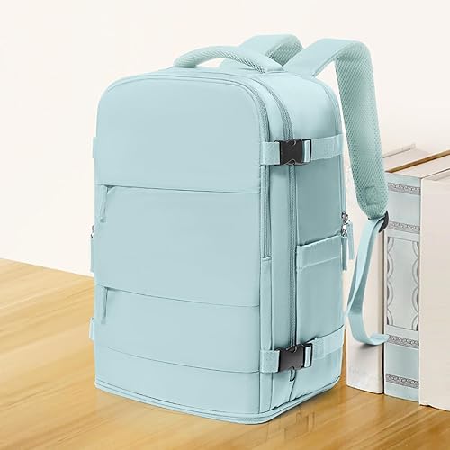 Miniatura 68 de coowoz Mochila de viaje grande para mujeres y hombres,Mochila de transporte,Mochila de senderismo impermeable para deportes al aire libre, Azul, 45