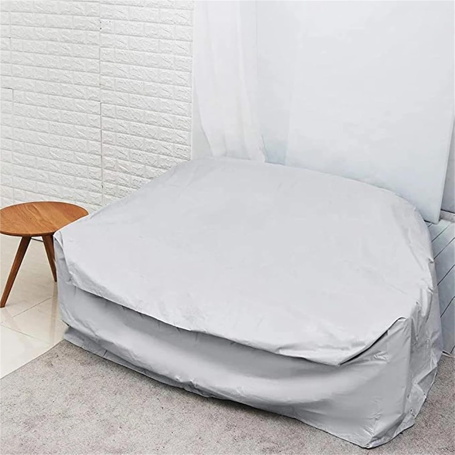 Patio Sofa Cover Outdoor Patio Garden Furniture Waterproof Covers for Sofa Table Chair Dust Proof Cover(Black,152X104X71cm)