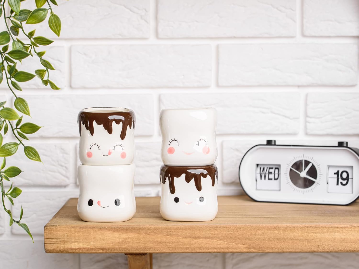 Cute Marshmallow Shaped Mugs Ceramic Hot Chocolate Cup Hot Chocolate Mugs Milk Cocoa Christmas Funny Coffee Mug Mothers Day Gift 6oz - Image 8