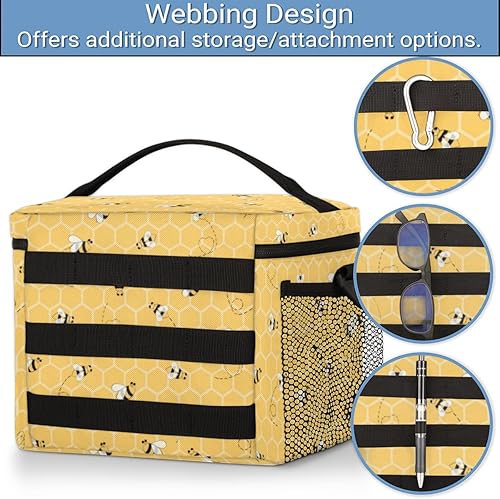 Miniatura 5 de Lonchera térmica para hombres, mujeres y adultos, lonchera táctica de abejorros con correa ajustable para el hombro, bolsa de almuerzo a prueba de