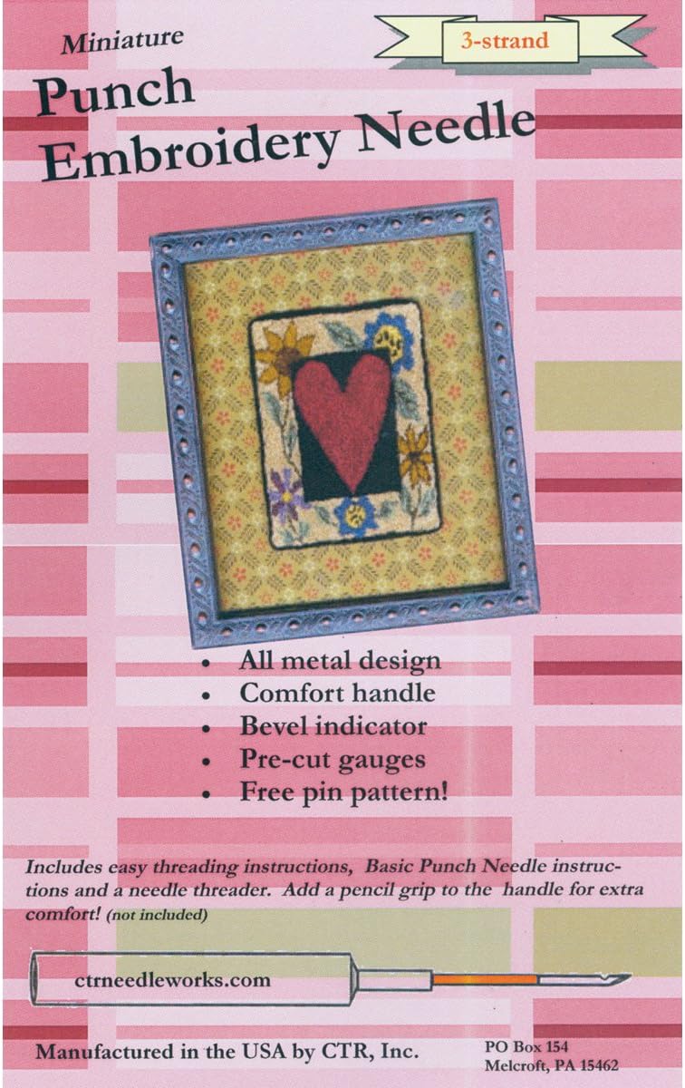 CTR Needleworks Miniature Punch Embroidery Needle-Red 3-Strand