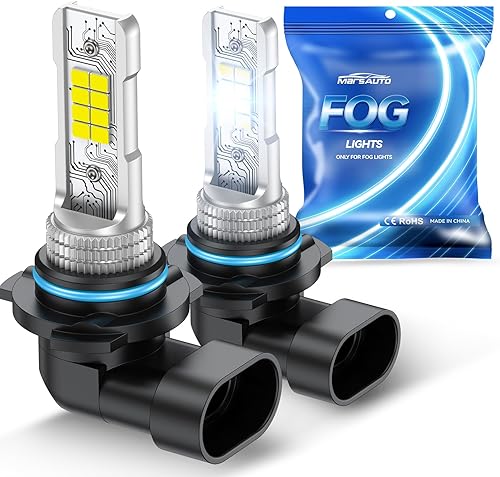 Miniatura 20 de Marsauto Bombillas LED antiniebla H11 H8 H16, 6000 K xenón blanco, chips CSP brillantes superiores de 360 grados DRL, bombillas halógenas